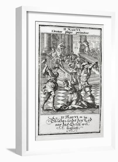 Eleazar Willingly Accepts the Death Penalty, Maccabees 1695-Christoph Weigel-Framed Giclee Print