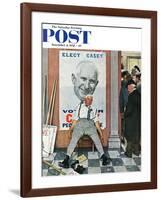 "Elect Casey" or "Defeated Candidate" Saturday Evening Post Cover, November 8,1958-Norman Rockwell-Framed Giclee Print