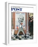 "Elect Casey" or "Defeated Candidate" Saturday Evening Post Cover, November 8,1958-Norman Rockwell-Framed Giclee Print