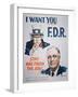 Election Campaign Poster Featuring President Franklin D. Roosevelt, 1941-null-Framed Giclee Print