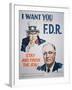 Election Campaign Poster Featuring President Franklin D. Roosevelt, 1941-null-Framed Giclee Print