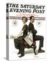 "Election Debate" Saturday Evening Post Cover, October 9,1920-Norman Rockwell-Stretched Canvas