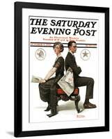 "Election Debate" Saturday Evening Post Cover, October 9,1920-Norman Rockwell-Framed Giclee Print