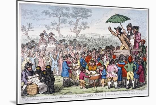 Election Fair, Copenhagen Fields, London, 1795-James Gillray-Mounted Giclee Print