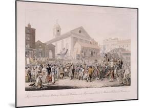 Election in Covent Garden, London, 1818-Rudolph Ackermann-Mounted Giclee Print