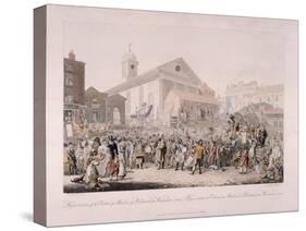 Election in Covent Garden, London, 1818-Rudolph Ackermann-Stretched Canvas