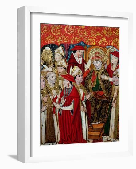 Election of Fabian to the Papacy-Jaume Huguet-Framed Giclee Print