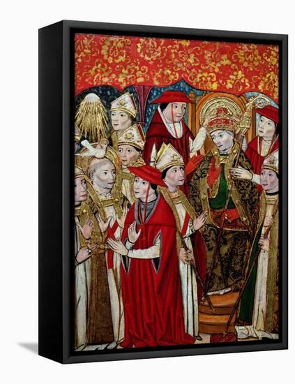 Election of Fabian to the Papacy-Jaume Huguet-Framed Stretched Canvas