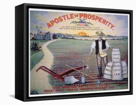 Election Poster Depicting Theodore Roosevelt as the 'Apostle of Prosperity', 1903-American School-Framed Stretched Canvas