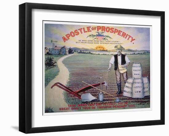 Election Poster Depicting Theodore Roosevelt as the 'Apostle of Prosperity', 1903-American School-Framed Giclee Print