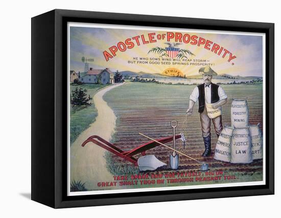 Election Poster Depicting Theodore Roosevelt as the 'Apostle of Prosperity', 1903-American School-Framed Stretched Canvas