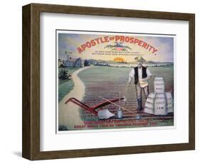 Election Poster Depicting Theodore Roosevelt as the 'Apostle of Prosperity', 1903-American School-Framed Giclee Print