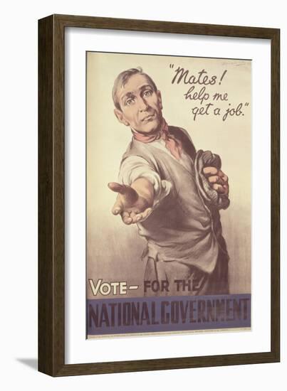 Election Poster for 1935 National Government-null-Framed Giclee Print