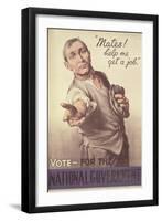 Election Poster for 1935 National Government-null-Framed Giclee Print