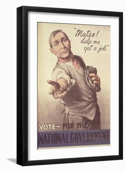 Election Poster for 1935 National Government-null-Framed Giclee Print