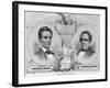 Election Poster with Abraham Lincoln and Hannibal Hamlin-null-Framed Giclee Print