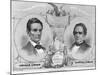 Election Poster with Abraham Lincoln and Hannibal Hamlin-null-Mounted Giclee Print