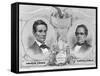Election Poster with Abraham Lincoln and Hannibal Hamlin-null-Framed Stretched Canvas