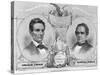 Election Poster with Abraham Lincoln and Hannibal Hamlin-null-Stretched Canvas