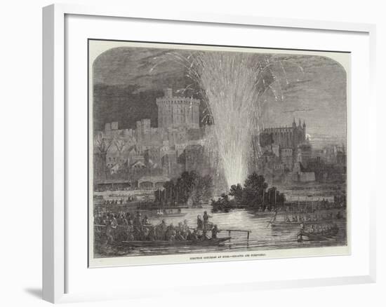 Election Saturday at Eton, Regatta and Fireworks-null-Framed Giclee Print