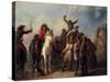 Election Scene, Catonsville, Baltimore County, c.1860-Alfred Jacob Miller-Stretched Canvas
