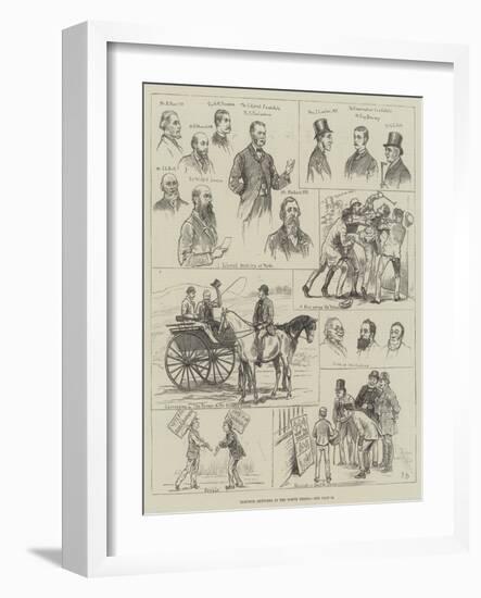 Election Sketches in the North Riding-Frank Dadd-Framed Giclee Print