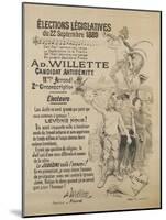 Elections législatives-Adolphe Leon Willette-Mounted Giclee Print