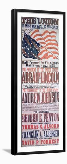 Electoral Campaign Poster For Abraham Lincoln-null-Framed Premium Giclee Print