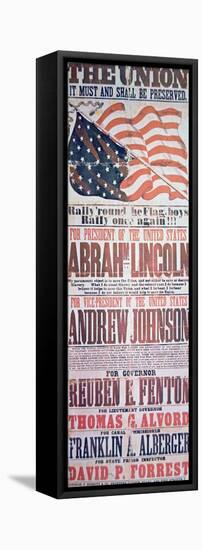 Electoral Campaign Poster For Abraham Lincoln-null-Framed Stretched Canvas