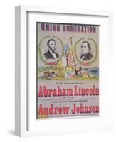 Electoral Campaign Poster for the Union Nomination with Abraham Lincoln Running for President-null-Framed Giclee Print