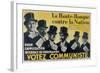 Electoral Poster for the Communist Party, 1937-null-Framed Giclee Print