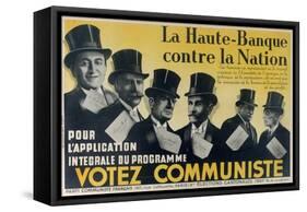 Electoral Poster for the Communist Party, 1937-null-Framed Stretched Canvas