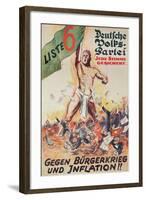 Electoral Poster for the German Popular Party, 1926-null-Framed Giclee Print