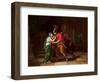 Electra Receiving the Ashes of Her Brother, Orestes, 1826-27 (Oil on Canvas)-Jean Baptiste Joseph Wicar-Framed Giclee Print