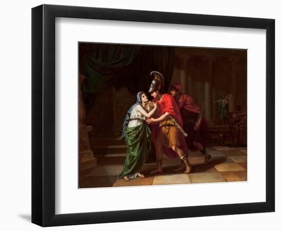 Electra Receiving the Ashes of Her Brother, Orestes, 1826-27 (Oil on Canvas)-Jean Baptiste Joseph Wicar-Framed Giclee Print