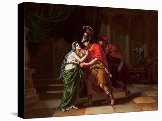 Electra Receiving the Ashes of Her Brother, Orestes, 1826-27 (Oil on Canvas)-Jean Baptiste Joseph Wicar-Stretched Canvas