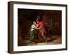 Electra Receiving the Ashes of Her Brother, Orestes, 1826-27 (Oil on Canvas)-Jean Baptiste Joseph Wicar-Framed Giclee Print