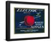 Electric Apple Label - Wenatchee, WA-Lantern Press-Framed Art Print