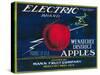 Electric Apple Label - Wenatchee, WA-Lantern Press-Stretched Canvas