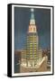 Electric Building at Night, Buffalo, New York-null-Framed Stretched Canvas