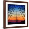 Electric Coloured Sky-null-Framed Art Print