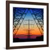 Electric Coloured Sky-null-Framed Art Print