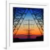 Electric Coloured Sky-null-Framed Art Print