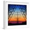 Electric Coloured Sky-null-Framed Art Print