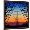 Electric Coloured Sky-null-Framed Art Print