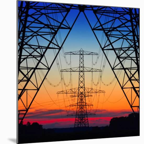 Electric Coloured Sky-null-Mounted Art Print