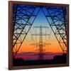 Electric Coloured Sky-null-Framed Art Print