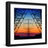 Electric Coloured Sky-null-Framed Art Print