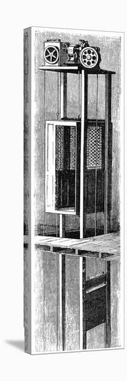 Electric Elevator, 19th Century-Science Photo Library-Stretched Canvas