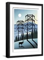 Electric Elk-Linda Braucht-Framed Giclee Print